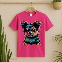 Cute Colorful Yorkshire Terrier Puppy T-Shirt thumb 2
