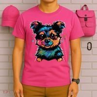Cute Colorful Yorkshire Terrier Puppy T-Shirt thumb 6