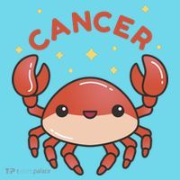 Cancer Crab Zodiac Astrology Birthday Gift Button thumb 1