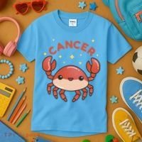 Cancer Crab Zodiac Astrology Birthday Gift Kids T-Shirt thumb 3
