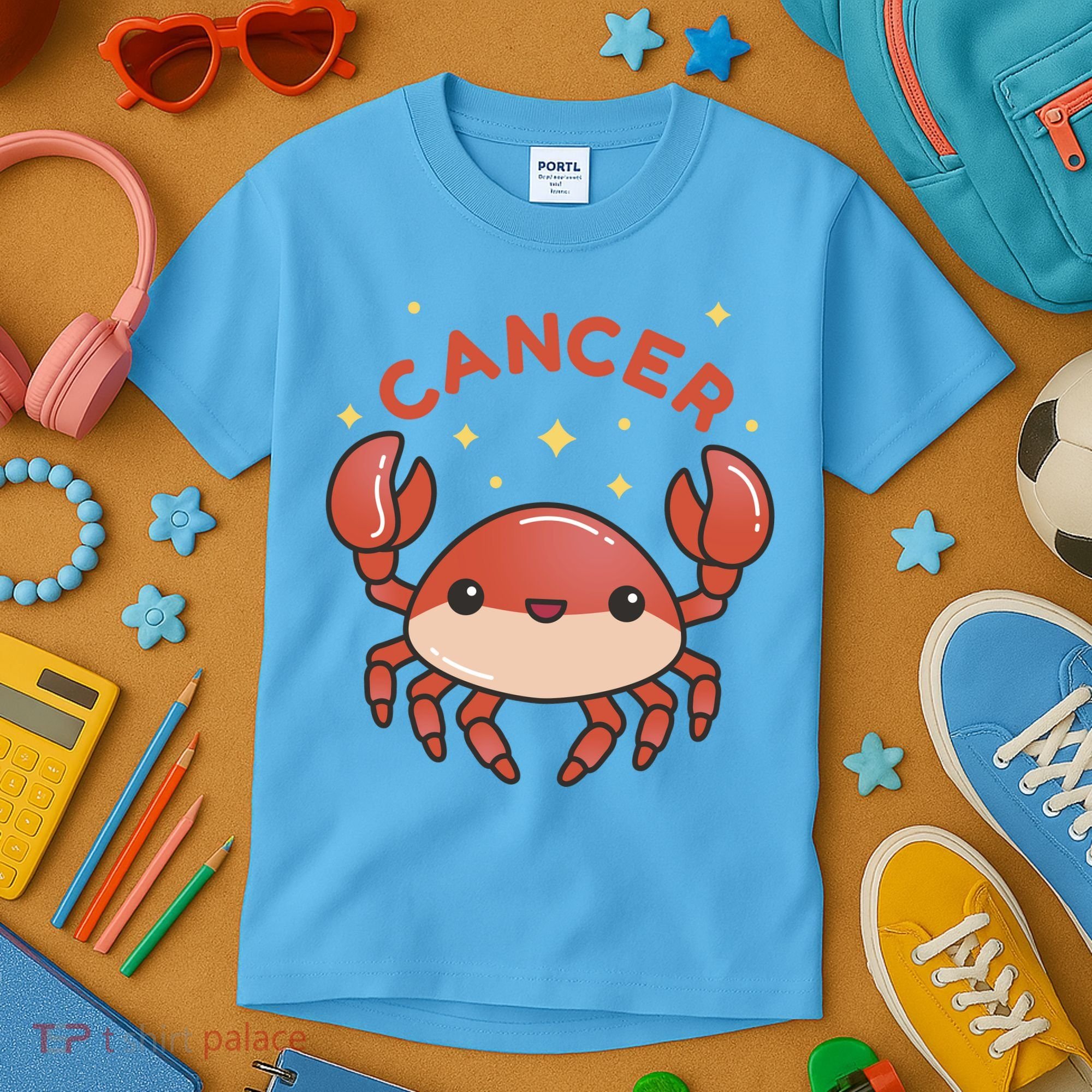 Cancer Crab Zodiac Astrology Birthday Gift Kids T-Shirt