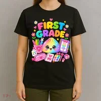 Cute Dumpling 1st First Grade Back To School T-Shirt thumb 4