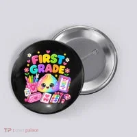 Cute Dumpling 1st First Grade Back To School Button thumb 0