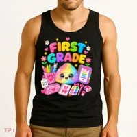 Cute Dumpling 1st First Grade Back To School Tank Top thumb 3