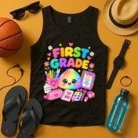 Cute Dumpling 1st First Grade Back To School Tank Top thumb 4