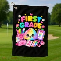 Cute Dumpling 1st First Grade Back To School Golf Towel thumb 1