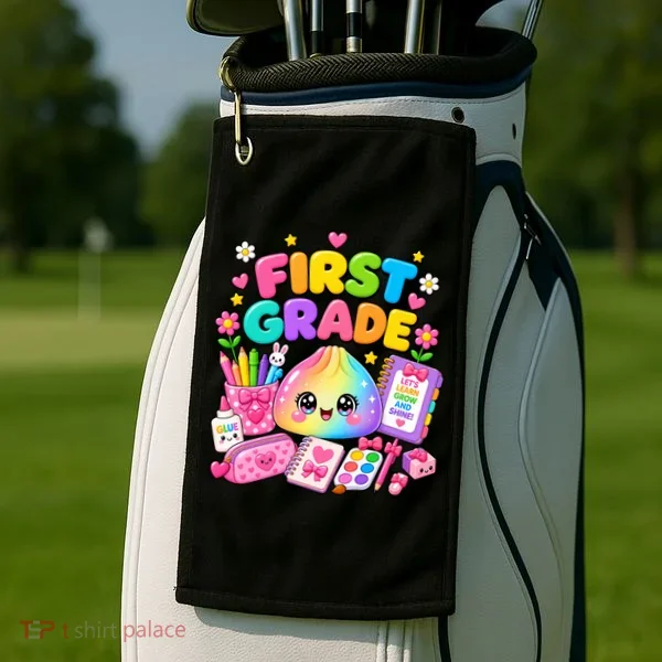 Cute Dumpling 1st First Grade Back To School Golf Towel