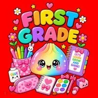 Cute Dumpling 1st First Grade Back To School Santa Hat thumb 1