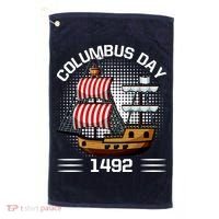 Columbus Day 1492 Golf Towel thumb 0