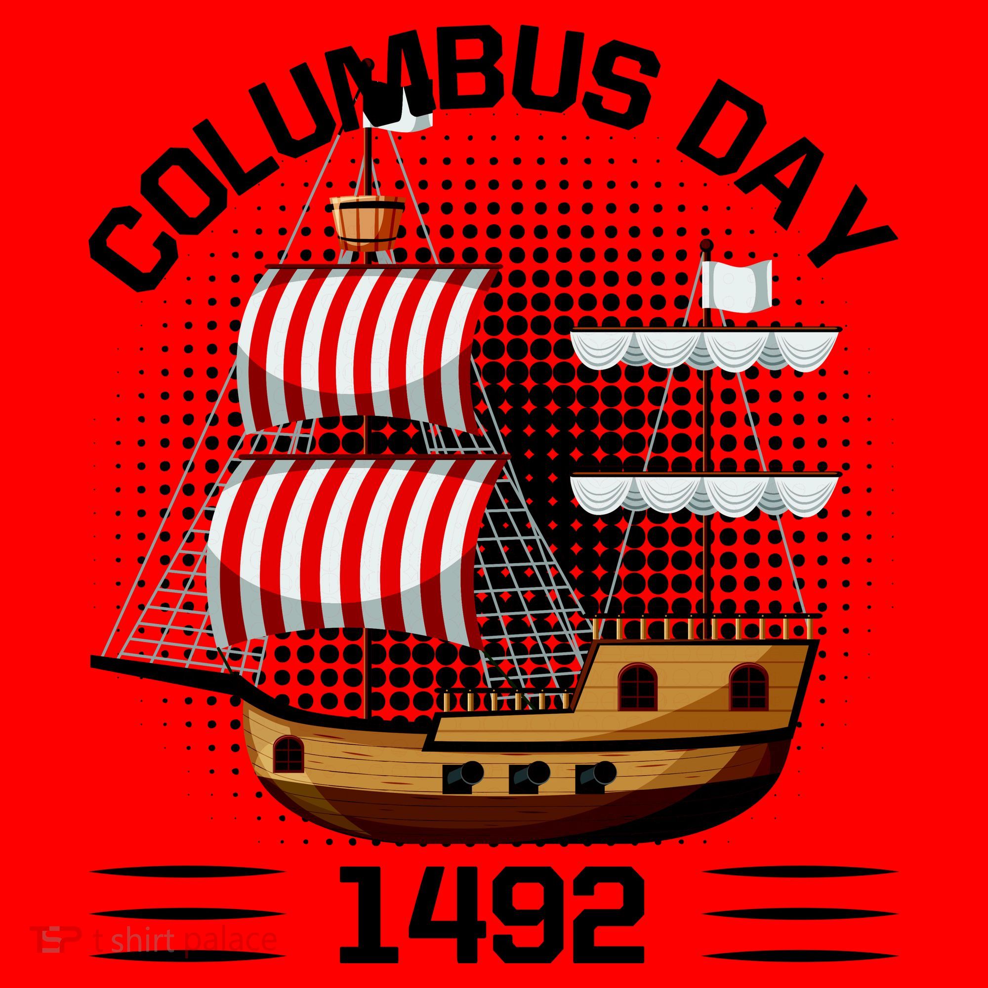 Columbus Day 1492 Santa Hat