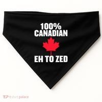 Canada Day 100% Canadian Eh To Zed USA-Made Doggie Bandana thumb 0