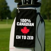 Canada Day 100% Canadian Eh To Zed Golf Towel thumb 2