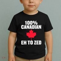 Canada Day 100% Canadian Eh To Zed Toddler T-Shirt thumb 2