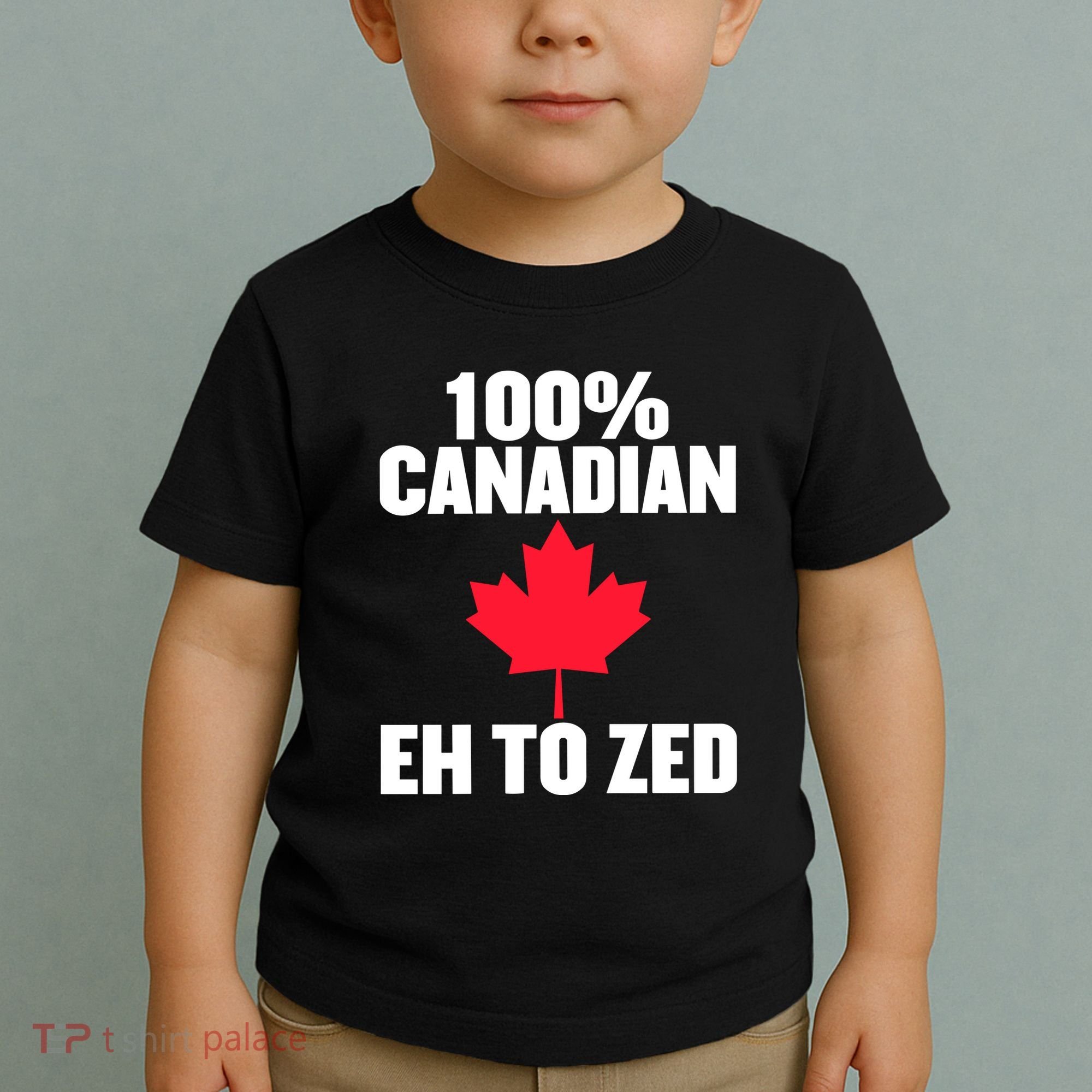 Canada Day 100% Canadian Eh To Zed Toddler T-Shirt