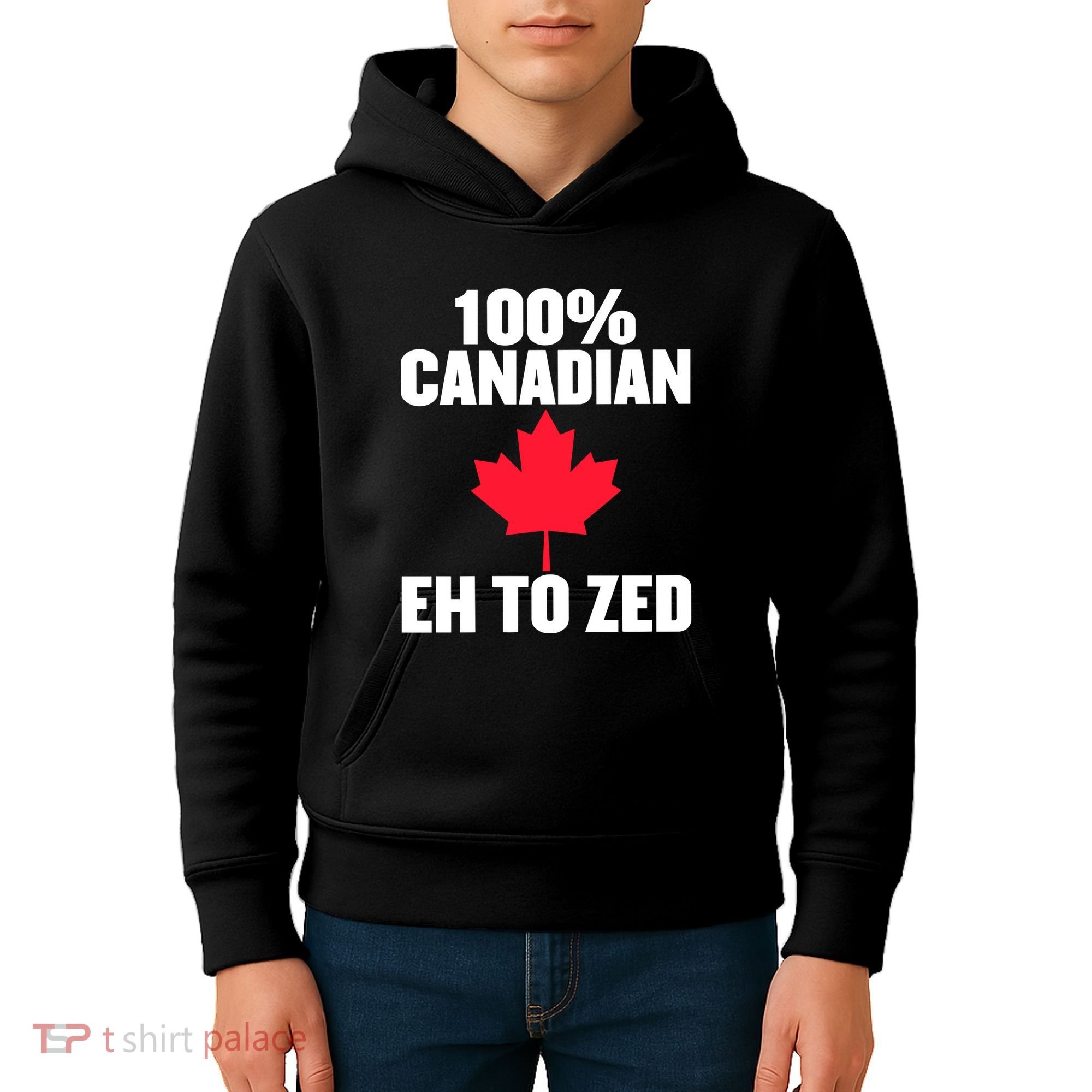Canada Day 100% Canadian Eh To Zed Kids Hoodie