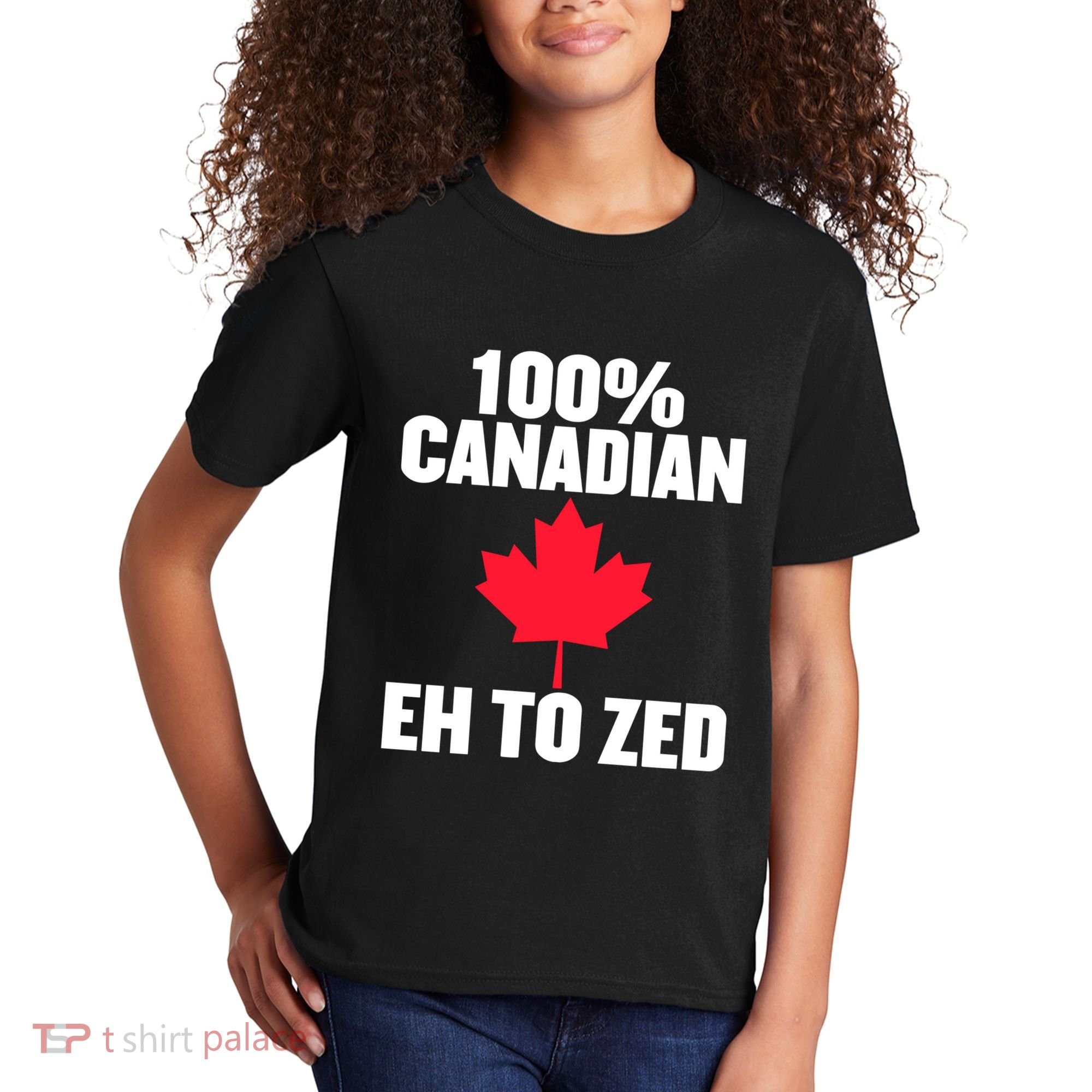 Canada Day 100% Canadian Eh To Zed Kids T-Shirt