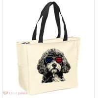 Cavapoo Dog 4th July America Usa Flag Tote Bag thumb 2
