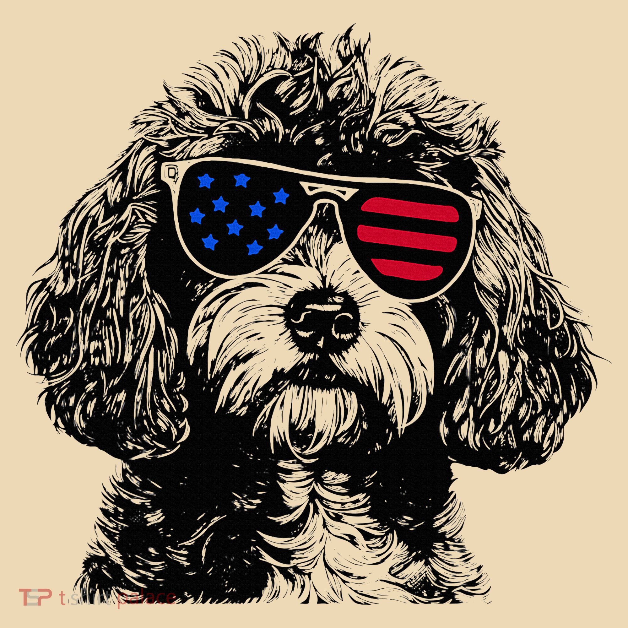 Cavapoo Dog 4th July America Usa Flag Tote Bag