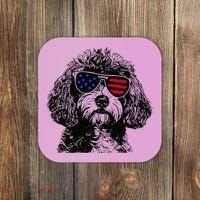 Cavapoo Dog 4th July America Usa Flag Coaster thumb 0