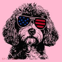 Cavapoo Dog 4th July America Usa Flag Coaster thumb 2