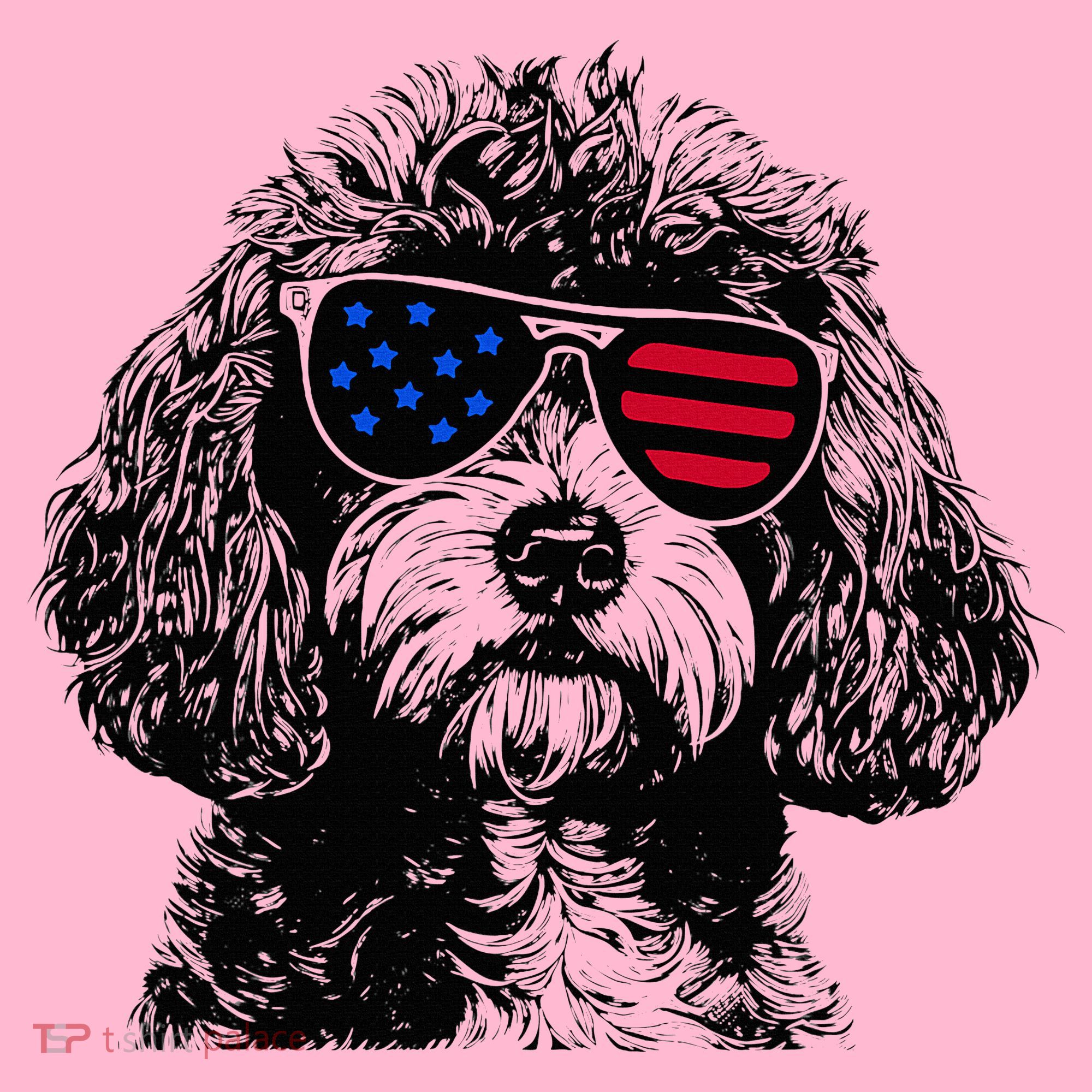 Cavapoo Dog 4th July America Usa Flag Coaster