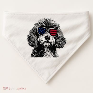 Cavapoo Dog 4th July America Usa Flag USA-Made Doggie Bandana