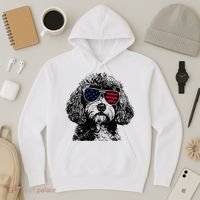 Cavapoo Dog 4th July America Usa Flag Hoodie thumb 3