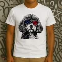 Cavapoo Dog 4th July America Usa Flag T-Shirt thumb 3