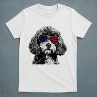 Cavapoo Dog 4th July America Usa Flag T-Shirt thumb 5