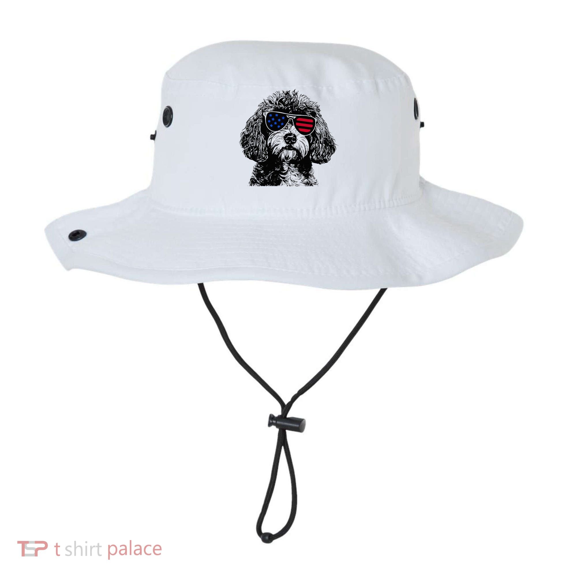 Cavapoo Dog 4th July America Usa Flag Bucket Hat