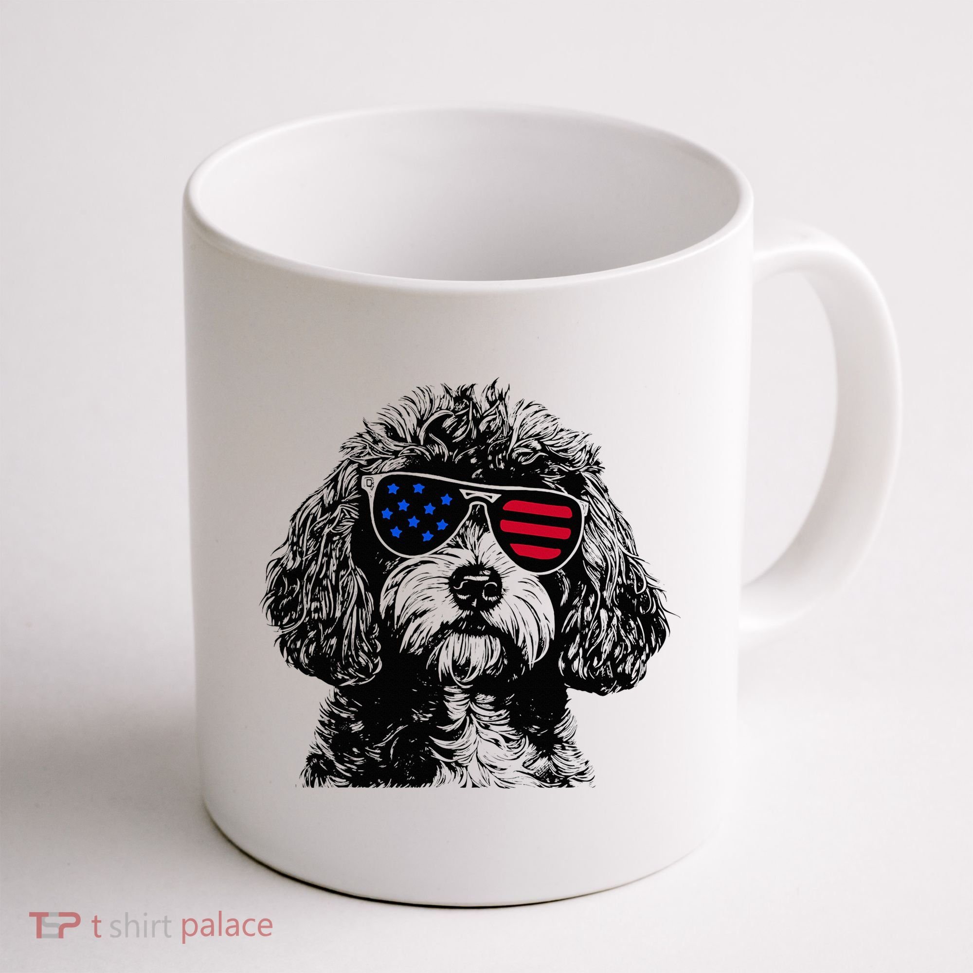 Cavapoo Dog 4th July America Usa Flag Coffee Mug