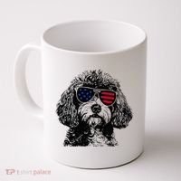 Cavapoo Dog 4th July America Usa Flag Coffee Mug thumb 0