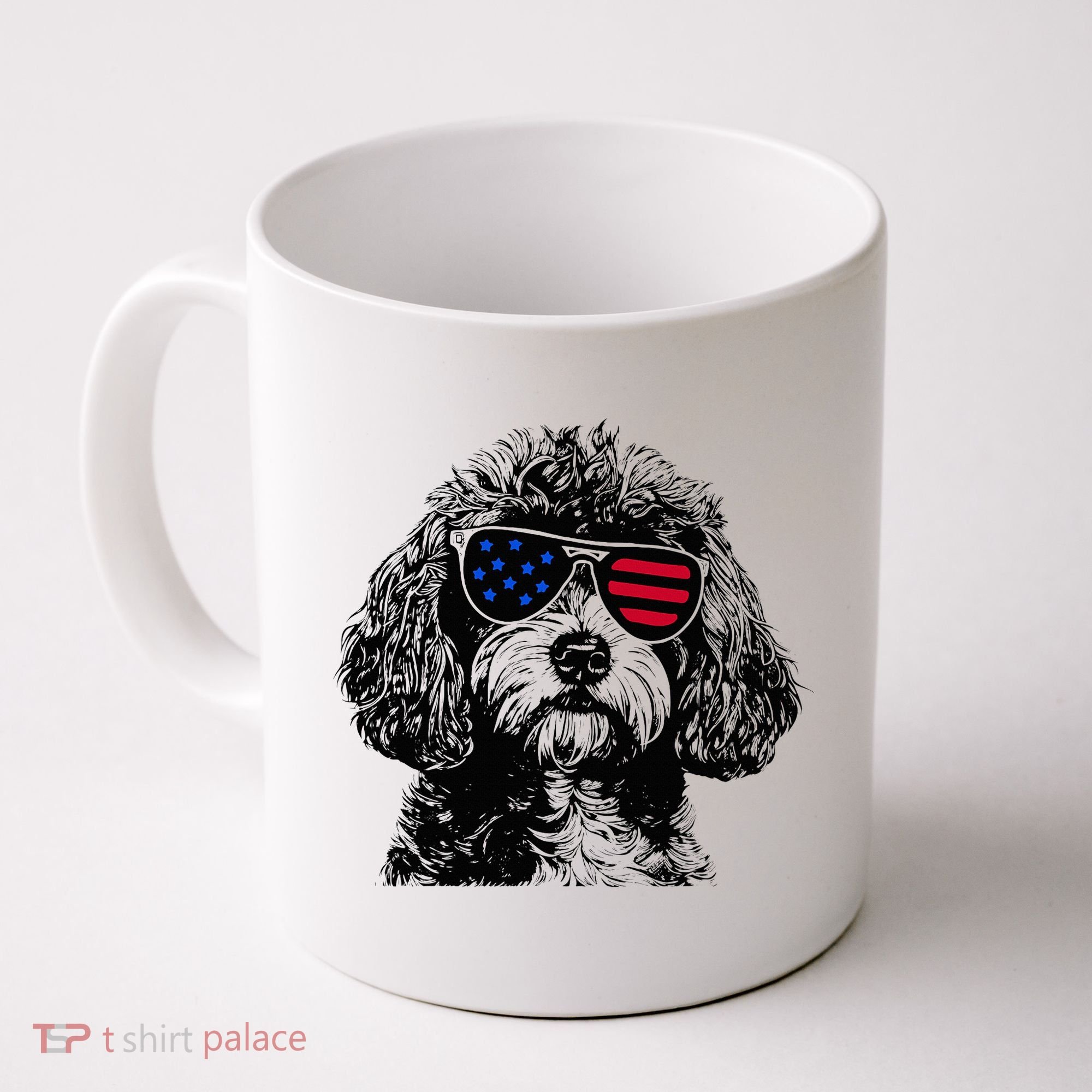 Cavapoo Dog 4th July America Usa Flag Coffee Mug