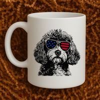 Cavapoo Dog 4th July America Usa Flag Coffee Mug thumb 2