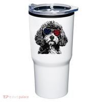 Cavapoo Dog 4th July America Usa Flag Tumbler thumb 0