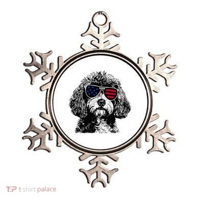Cavapoo Dog 4th July America Usa Flag Ornament