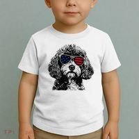Cavapoo Dog 4th July America Usa Flag Toddler T-Shirt thumb 2