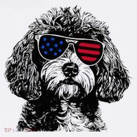 Cavapoo Dog 4th July America Usa Flag Toddler T-Shirt thumb 4