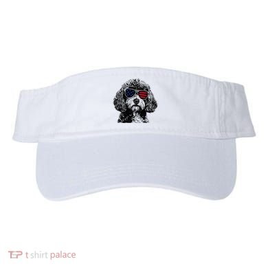 Cavapoo Dog 4th July America Usa Flag Visor