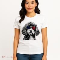 Cavapoo Dog 4th July America Usa Flag Women's T-Shirt thumb 4