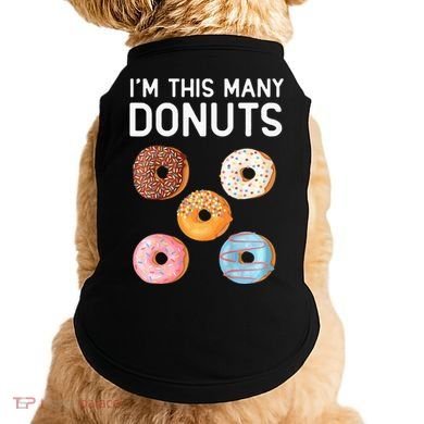Cute Donut 5th Birthday Im This Many Donuts 5year Old Doggie Tank