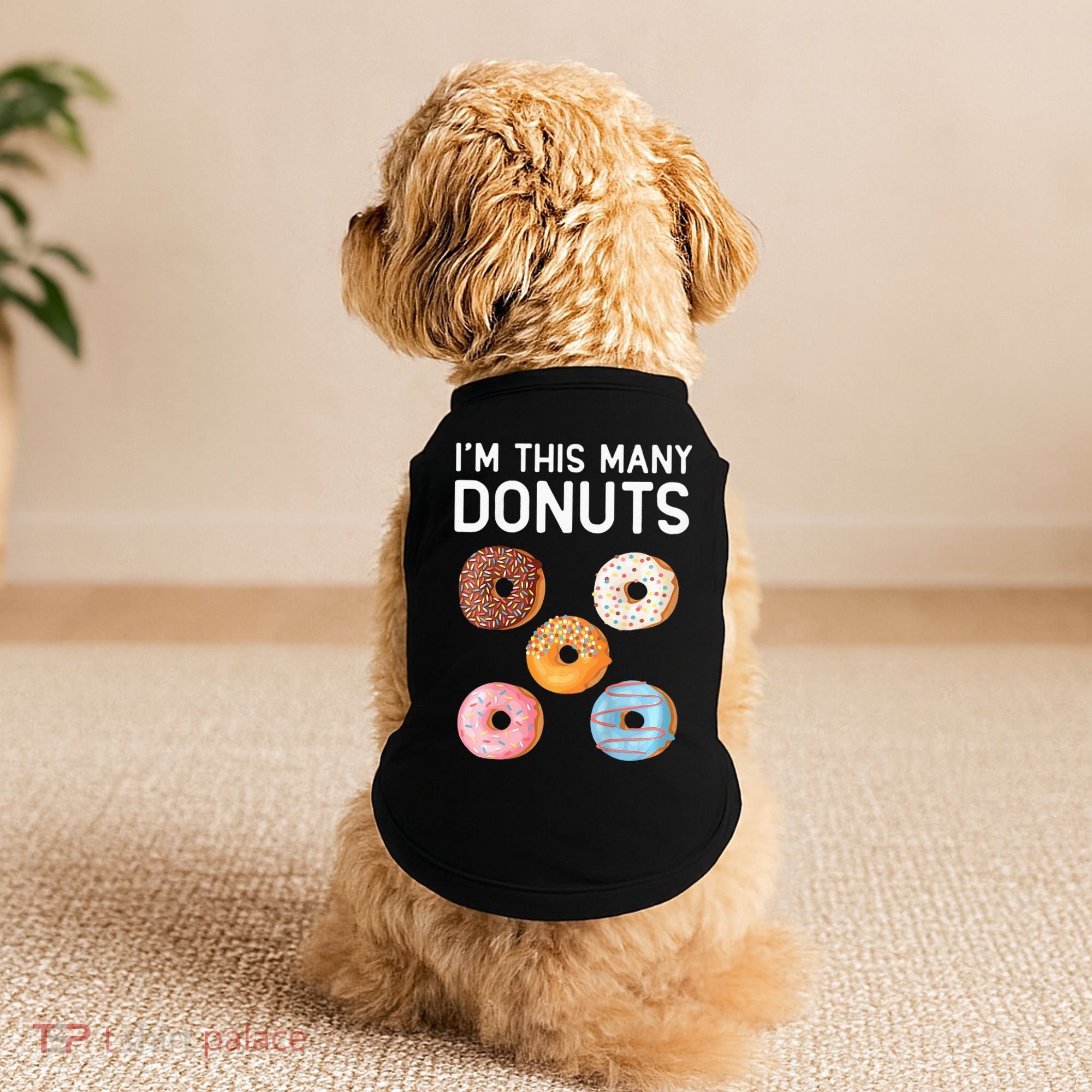 Cute Donut 5th Birthday Im This Many Donuts 5year Old Doggie Tank