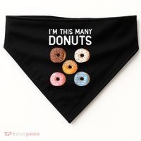 Cute Donut 5th Birthday Im This Many Donuts 5year Old USA-Made Doggie Bandana thumb 0