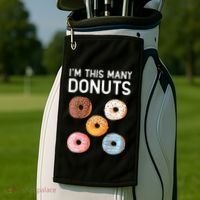 Cute Donut 5th Birthday Im This Many Donuts 5year Old Golf Towel thumb 2