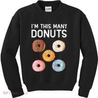 Cute Donut 5th Birthday Im This Many Donuts 5year Old Kids Sweatshirt thumb 0