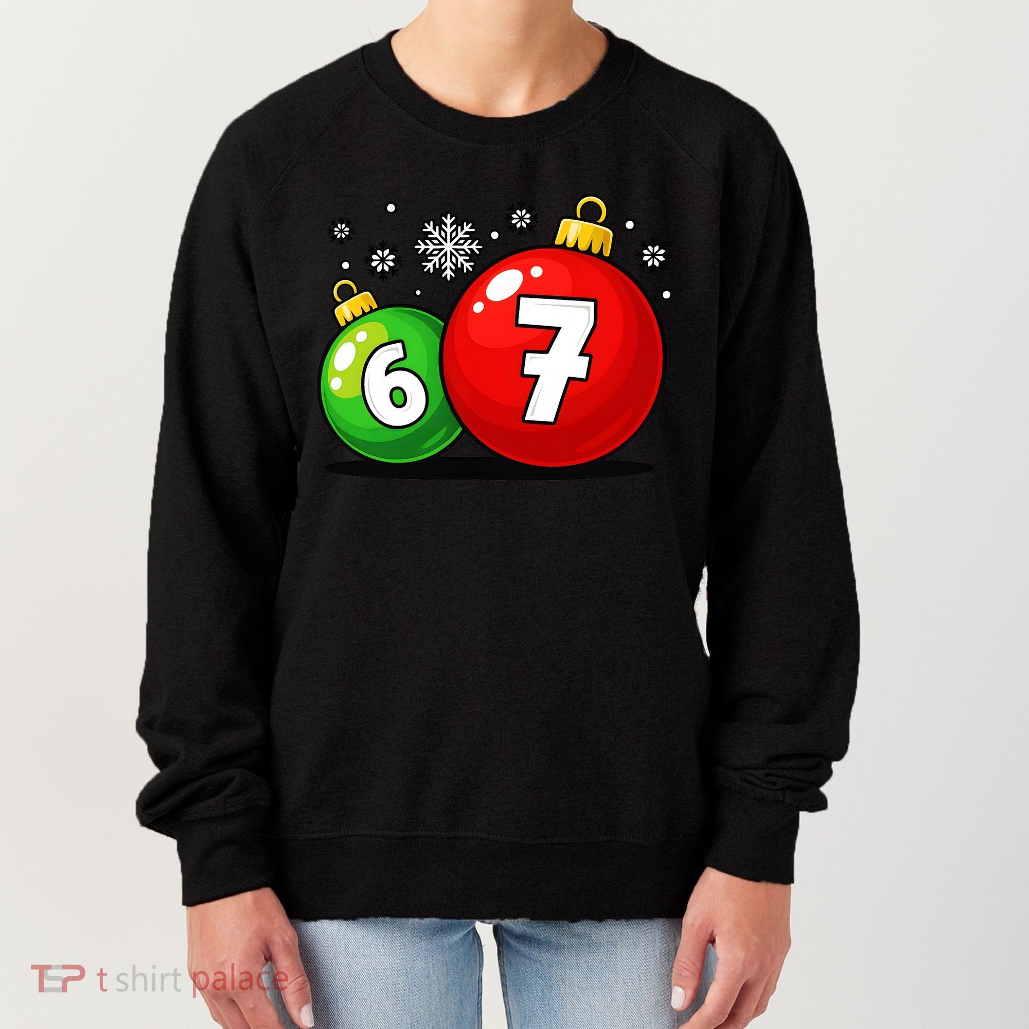 Christmas Decoration 6-7 Six Seven 67 Meme Gen Alpha Slang Women's Sweatshirt