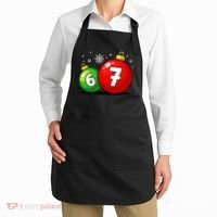 Christmas Decoration 6-7 Six Seven 67 Meme Gen Alpha Slang Apron thumb 2