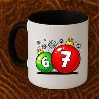Christmas Decoration 6-7 Six Seven 67 Meme Gen Alpha Slang Coffee Mug thumb 2