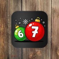 Christmas Decoration 6-7 Six Seven 67 Meme Gen Alpha Slang Coaster thumb 0