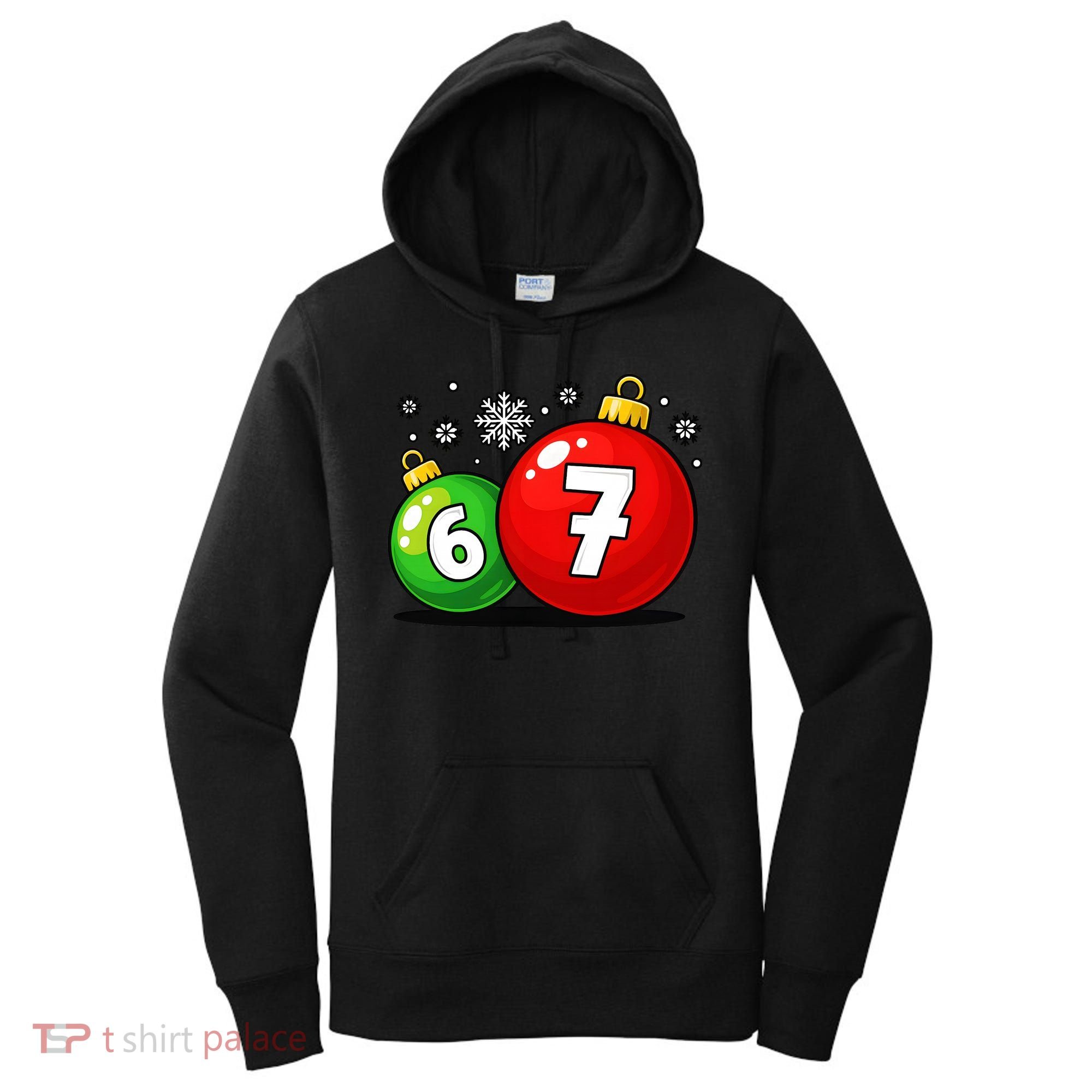 Christmas Decoration 6-7 Six Seven 67 Meme Gen Alpha Slang Women's Hoodie